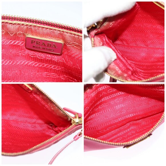 PRADA Shoulder Bag Nylon Pink Gold Auth 131736 - Picture 15 of 16